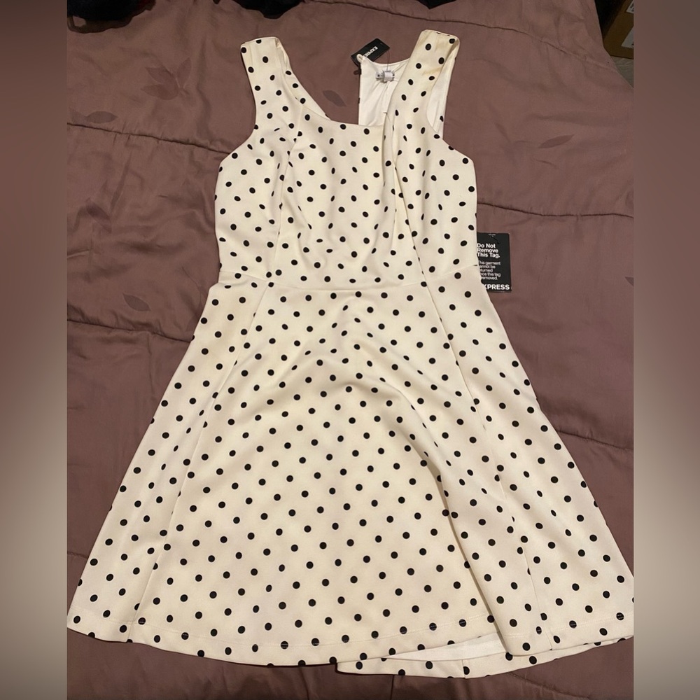 Polka dot dress by express - large - 50s style pinup retro